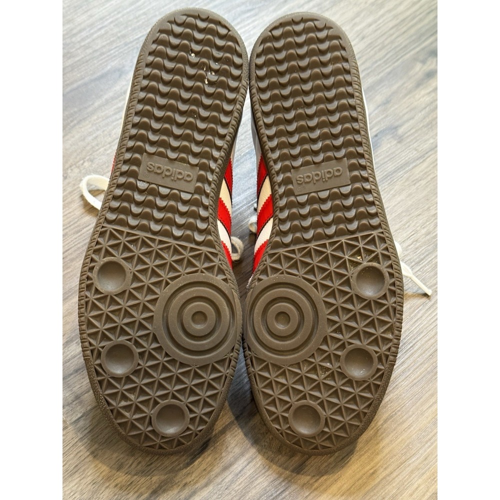 Adidas Sneakers 7.5 White Red Stripe Samba Retro OG Casual Leather Suede Gum - Picture 9 of 10